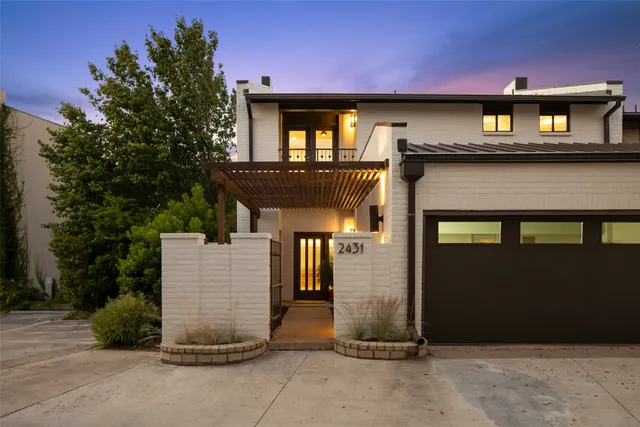 a front view of a house