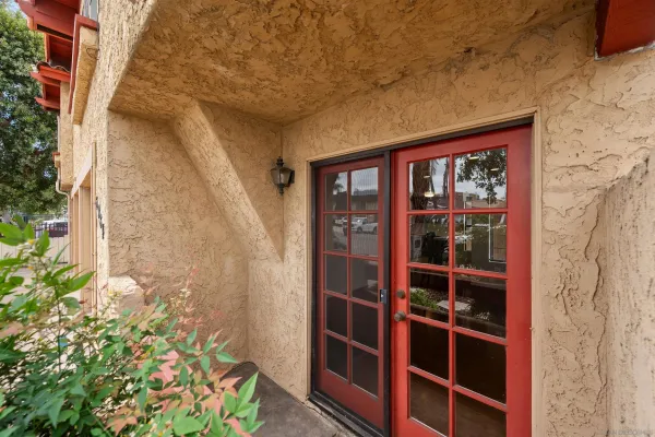 a view of front door