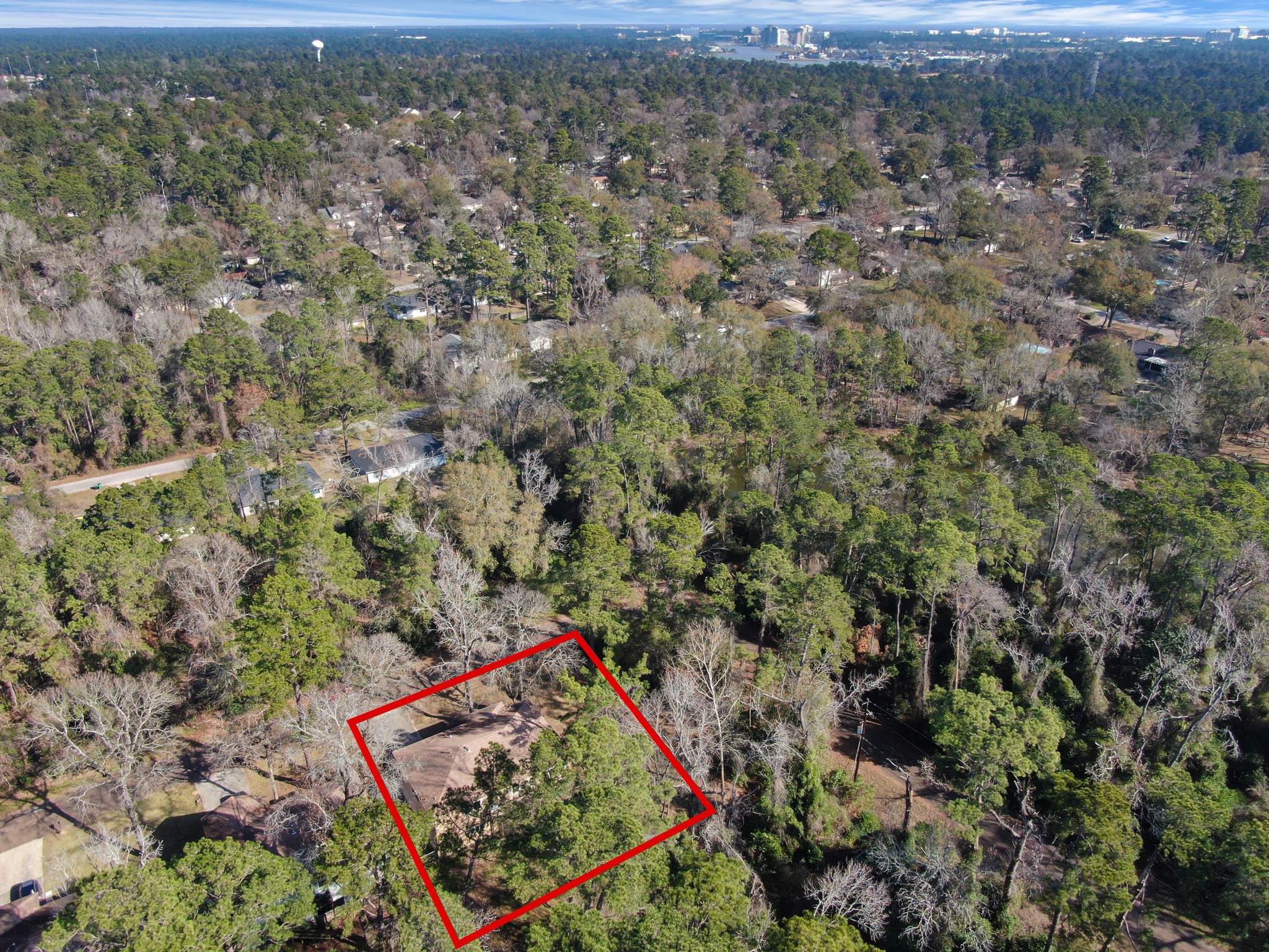 3527 Gary Lane Spring, TX 77380 - Photo 42 of 47 an aerial view of a houses with a yard