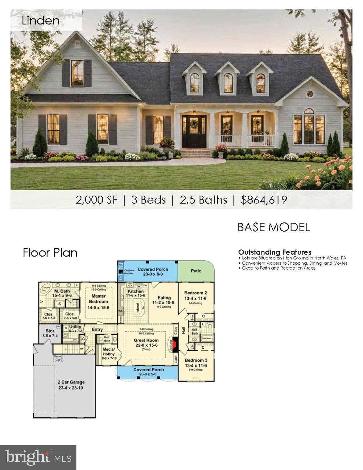 Stump Road North Wales, PA 19454 - Photo 2 of 2 a front view of residential houses with outdoor space
