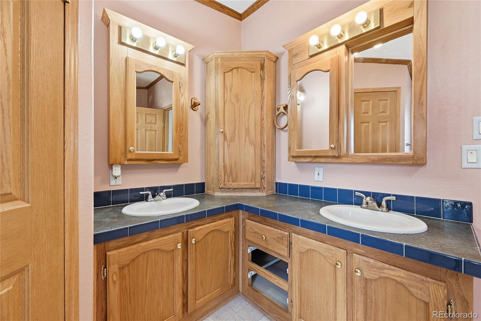 4441 Goldenburg Canyon Road Hartsel, CO 80449 - Photo 23 of 48 a bathroom with a sink double vanity and a mirror