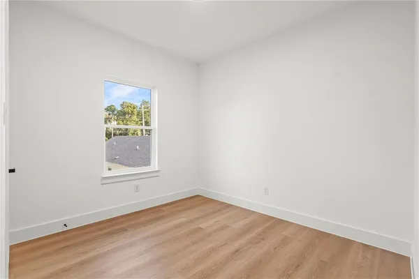 an empty room with a window