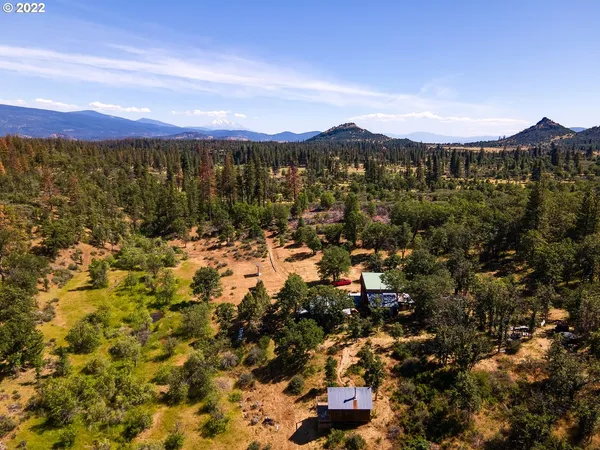 a view of city and mountain