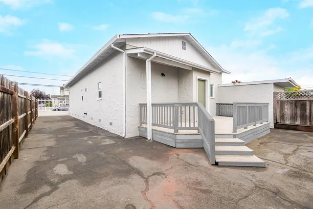 a view of a house with a sink and stairs