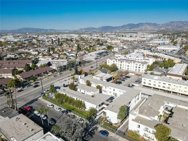 an aerial view of multiple house