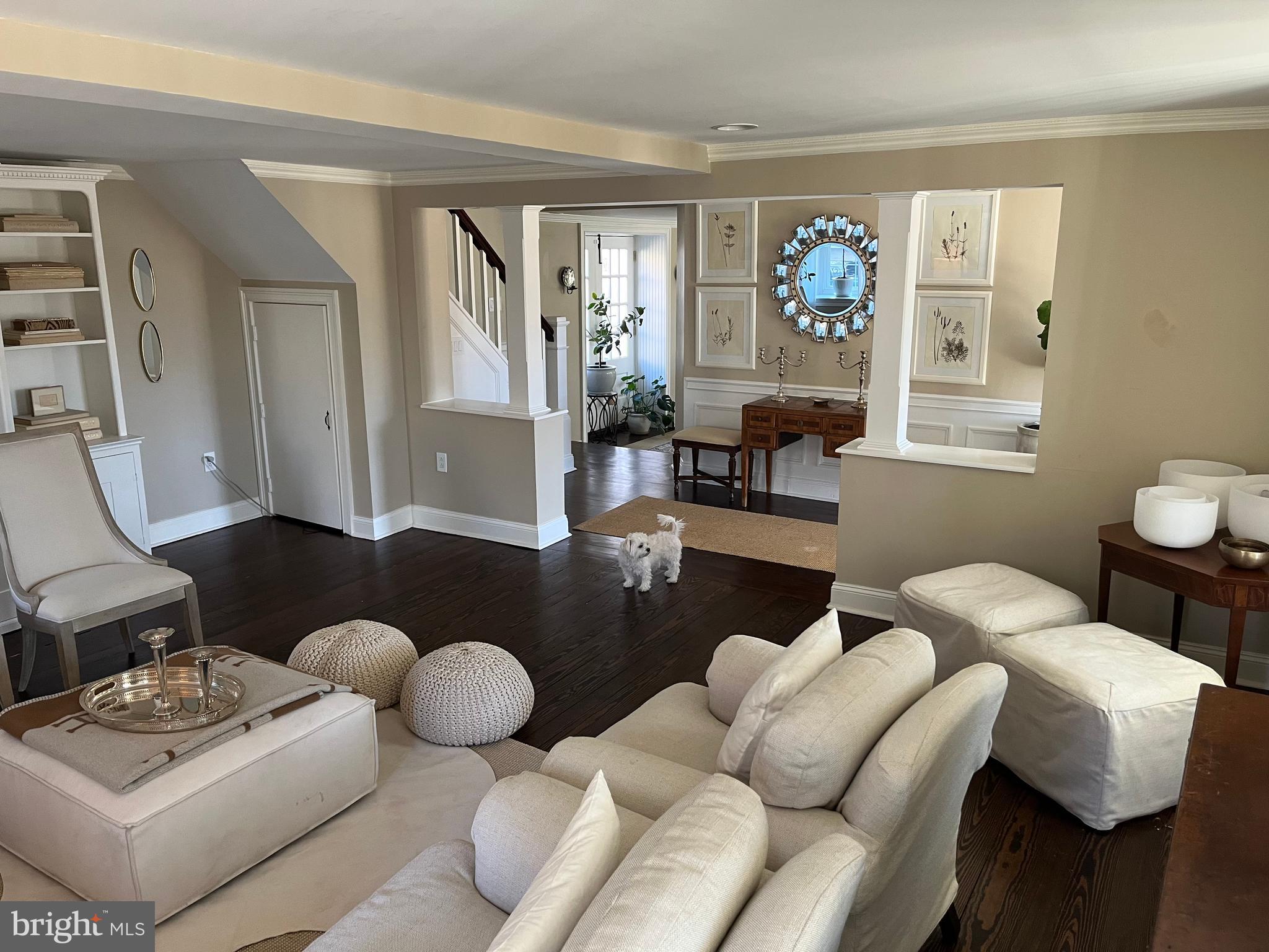 465 Clothier Springs Road Malvern, PA 19355 - Photo 17 of 76 Living room with furniture and stairs to secostay