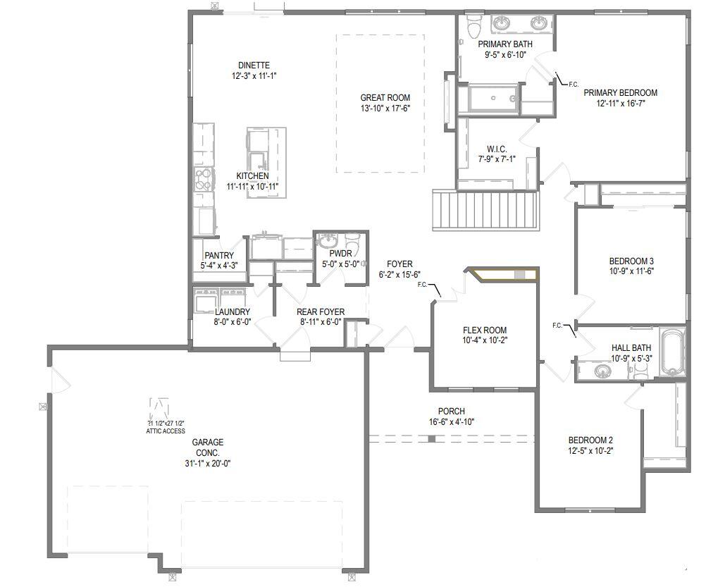 469 Limestone Lane Slinger, WI 53086 - Photo 8 of 8 First Floor Plan