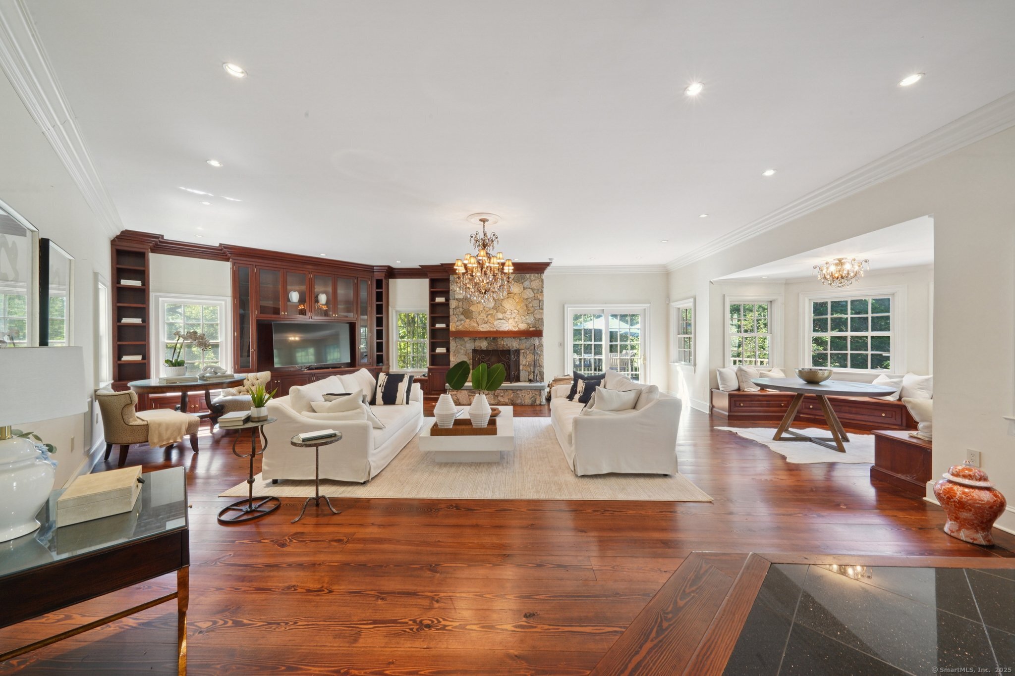 342 Greens Farms Road Westport, CT 06880 - Photo 20 of 31 a living room with fireplace furniture and a large window