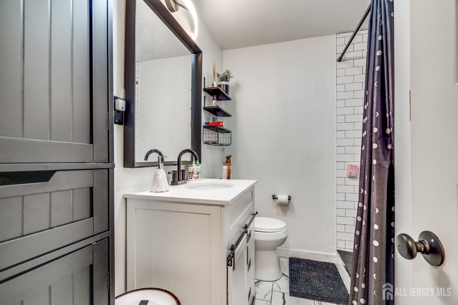 123 Risoli Terrace South Plainfield, NJ 07080 - Photo 45 of 46 a bathroom with a sink toilet and shower