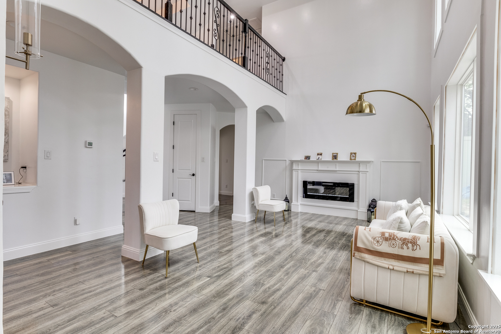 1071 Hidden Valley Drive Spring Branch, TX 78070 - Photo 7 of 30 a living room with furniture and a fireplace