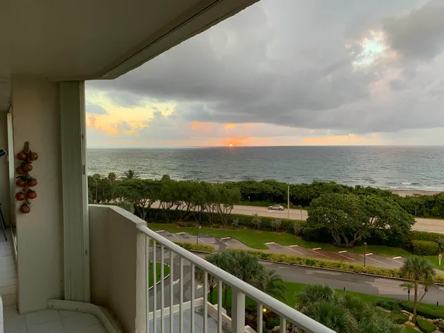 a view of city from balcony