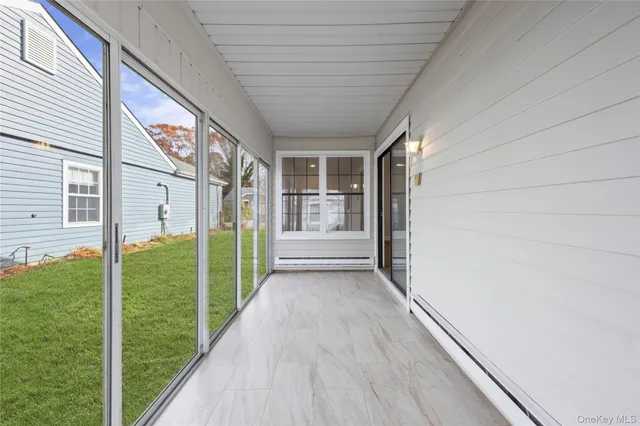 a view of porch and garden