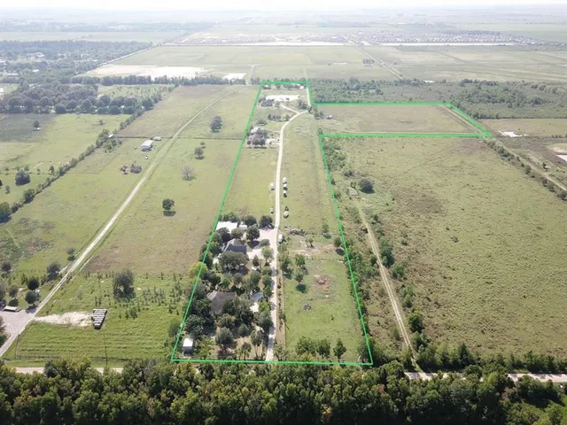 a view of a lake with a big yard