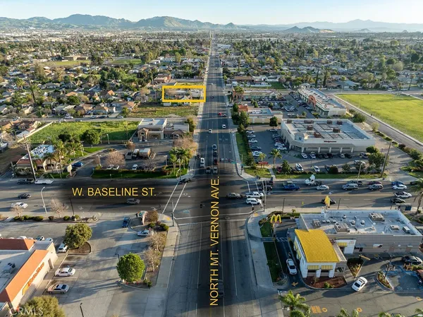 an aerial view of a city