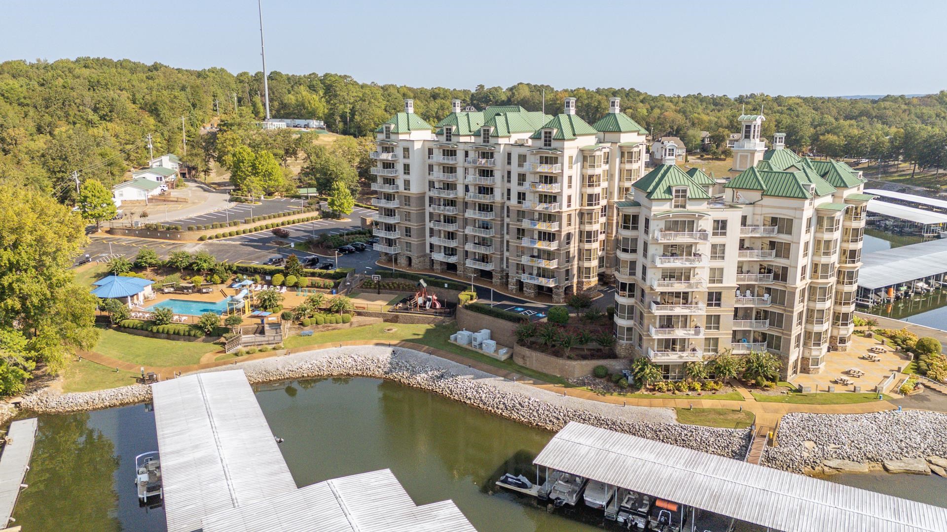 a view of a city with tall buildings