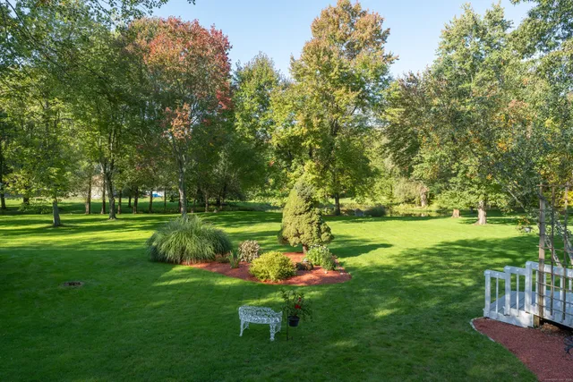 a view of a table and chairs in patio