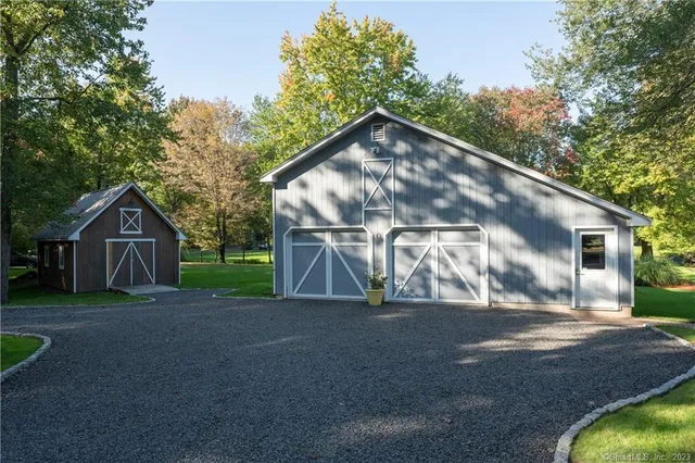 a view of a lake with a yard