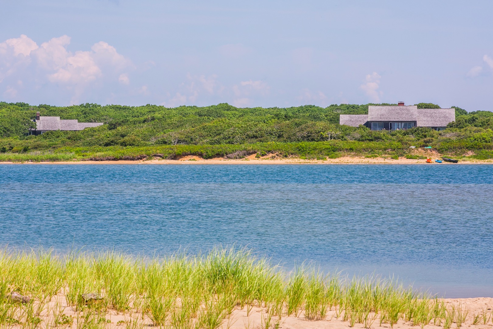 a view of a city and an ocean beach