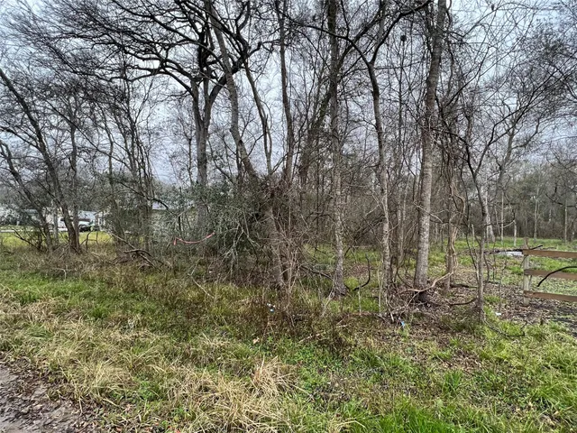 a view of a green field with lots of bushes