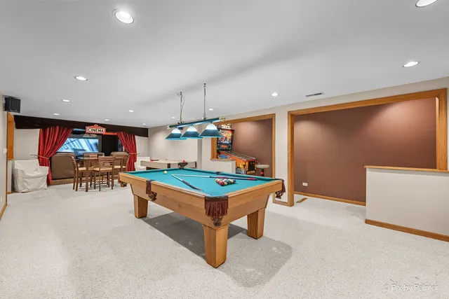 a room with furniture and a table