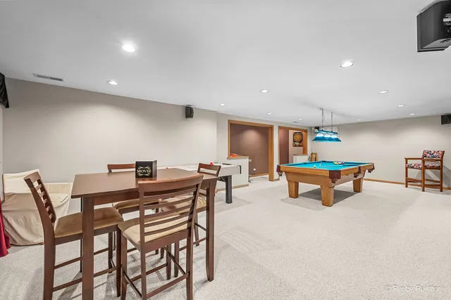 a view of a chairs in a room