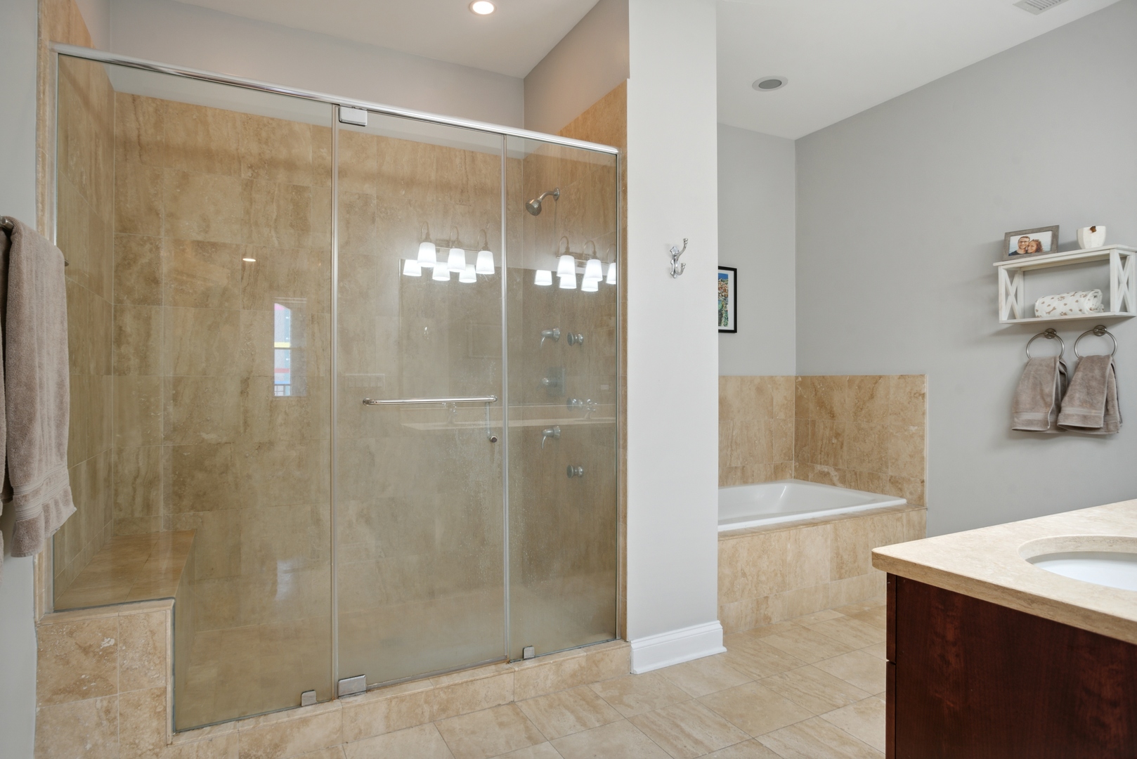 955 West Monroe Street, Unit 3C Chicago, IL 60607 - Photo 14 of 22 a bathroom with a shower and a sink
