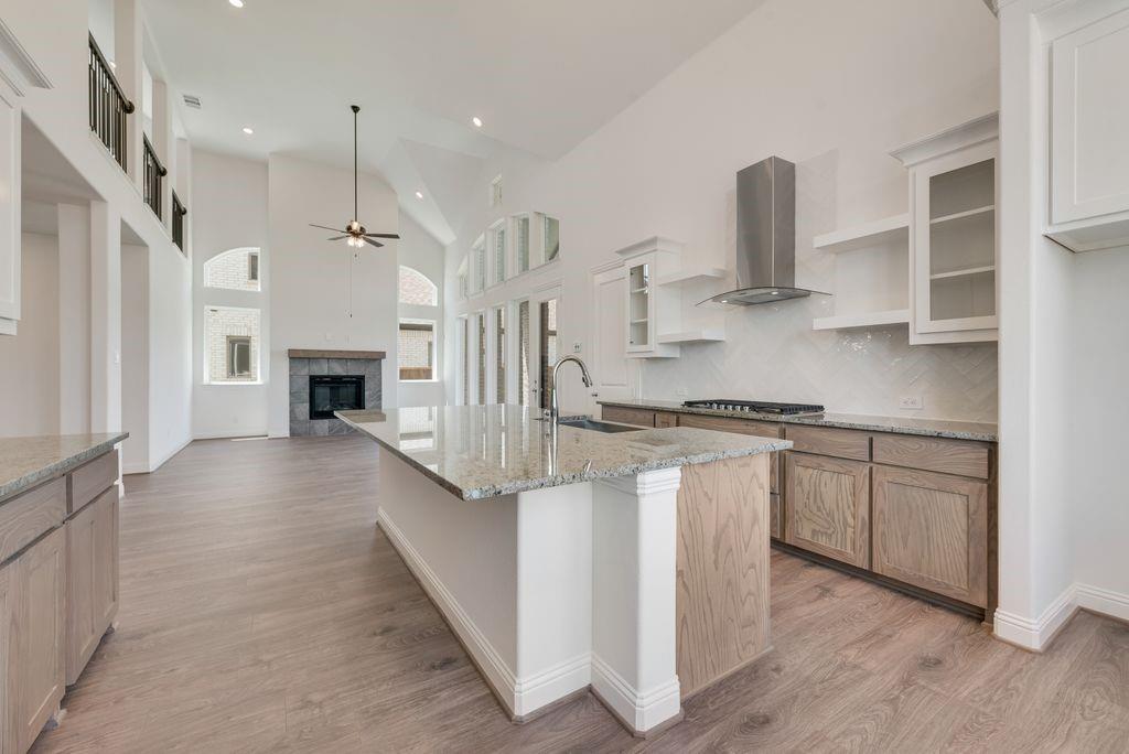 248 Golden Run Drive Fate, TX 75189 - Photo 9 of 34 a kitchen with stainless steel appliances granite countertop a sink and stove