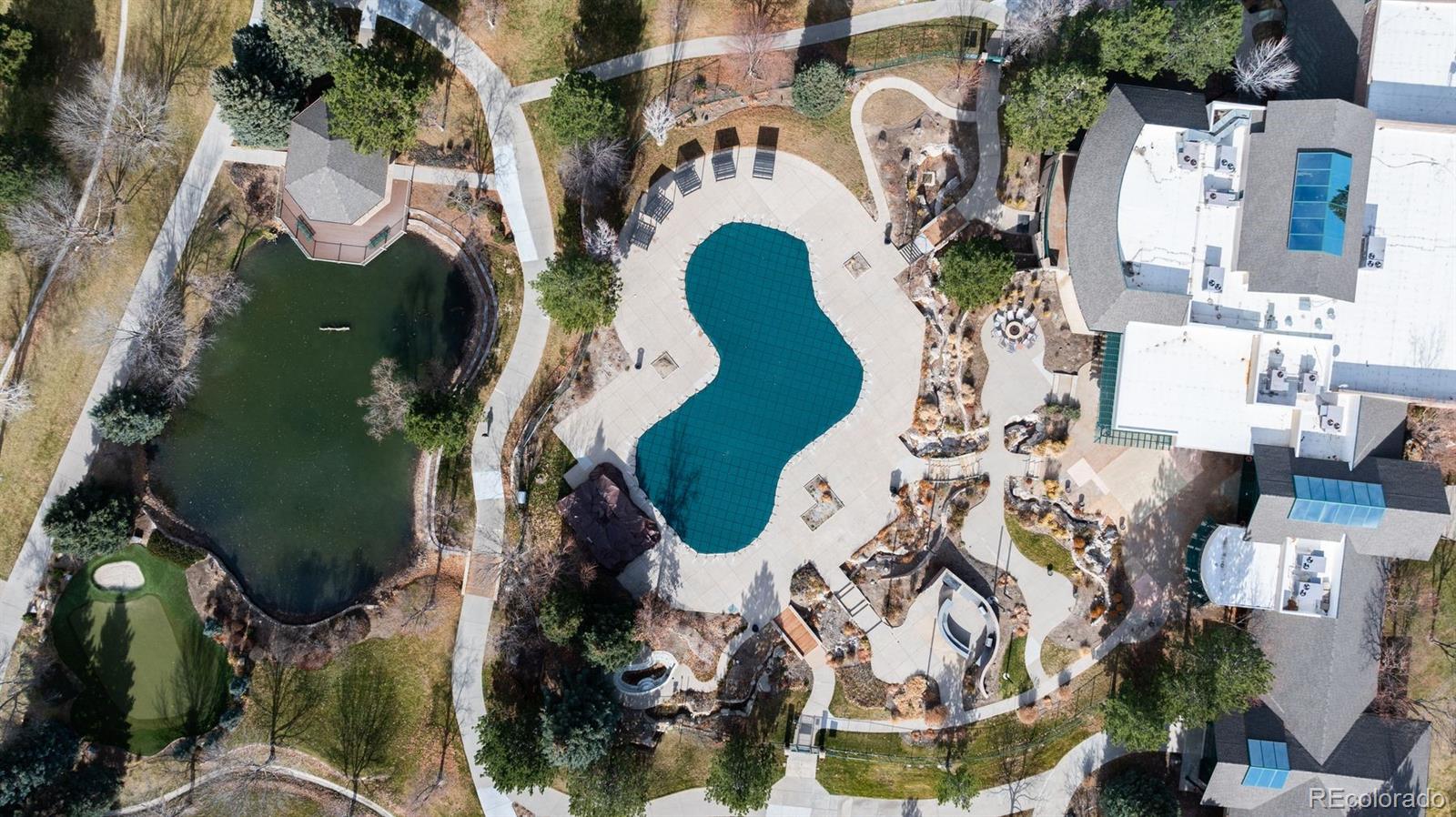 8555 Gold Peak Drive, Unit B Highlands Ranch, CO 80130 - Photo 31 of 38 an aerial view of a swimming pool