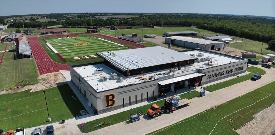 406 Sunshine Trail Bells, TX 75414 - Photo 34 of 37 an aerial view of a house with a garden