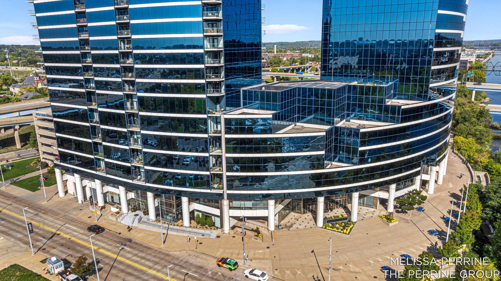 335 Bridge Street Northwest, Unit 1703 Grand Rapids, MI 49504 - Photo 6 of 47 aerial view of condo
