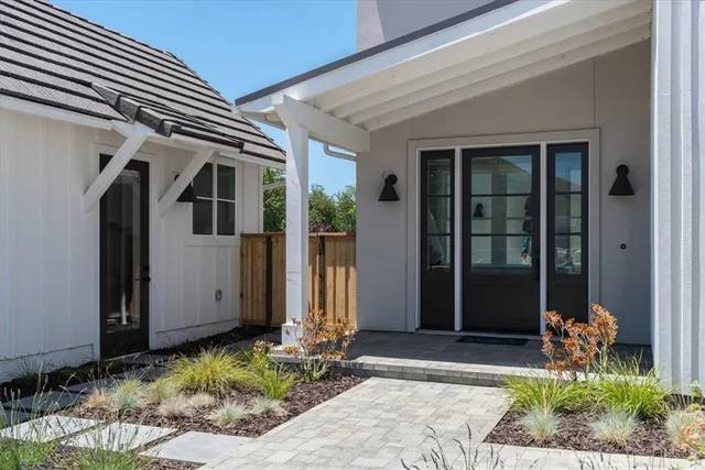 a front view of a house