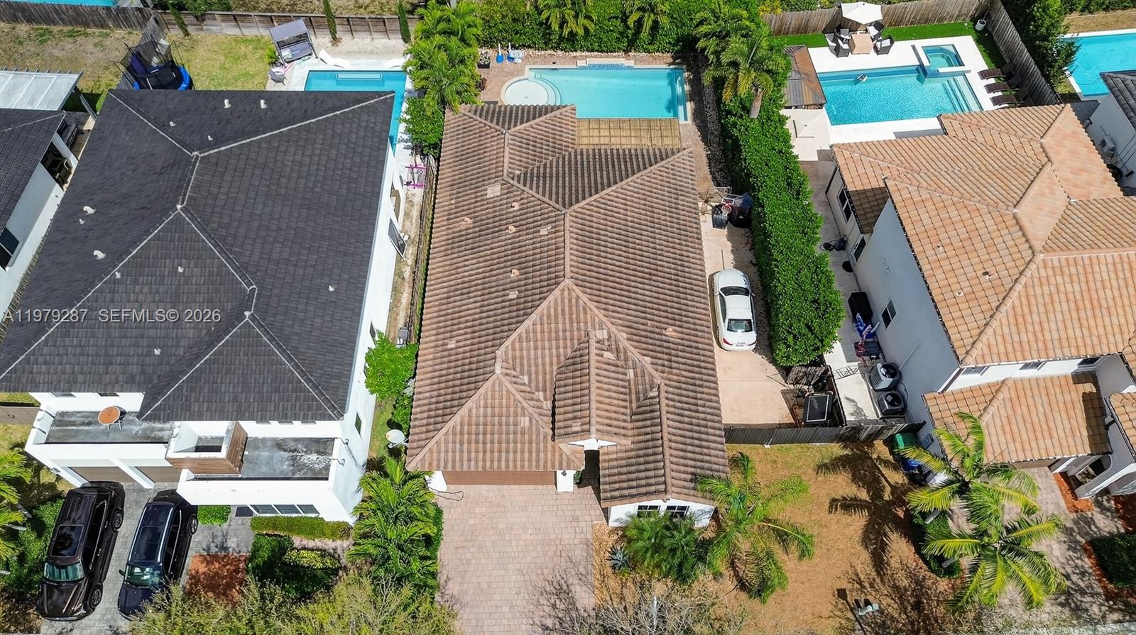 14929 Southwest 176th Terrace Miami, FL 33187 - Photo 33 of 40 an aerial view of multiple houses with yard