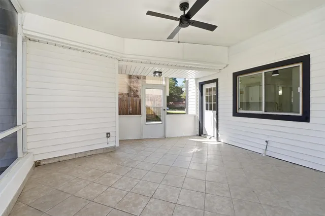a view of a entryway of a house