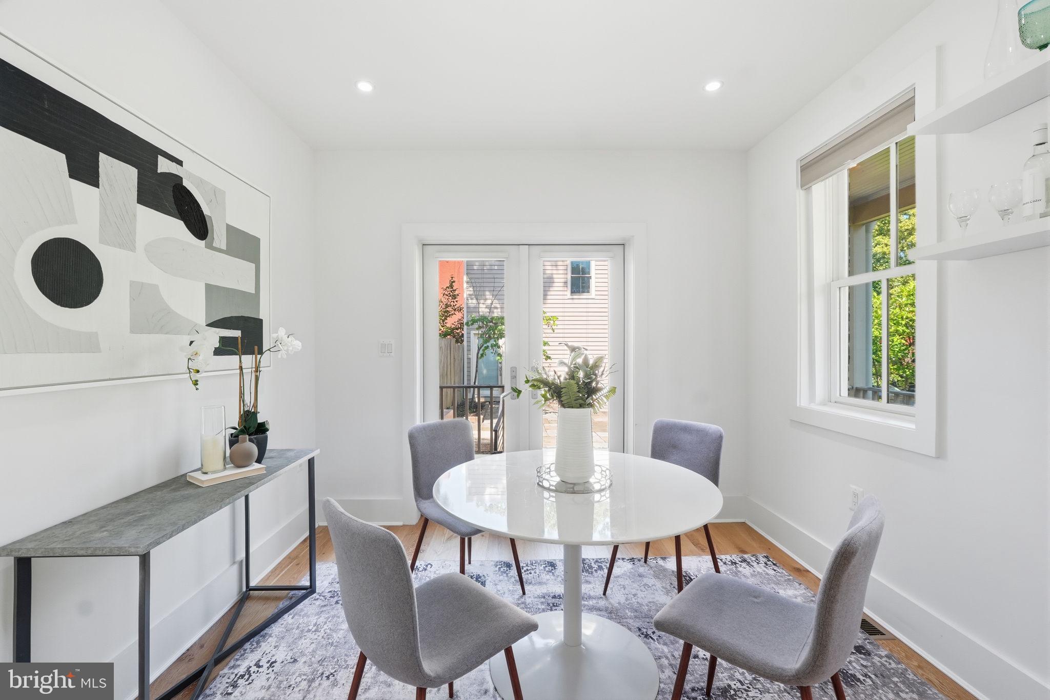 401 11th Street Southeast Washington, DC 20003 - Photo 10 of 38 Dining area with French doors