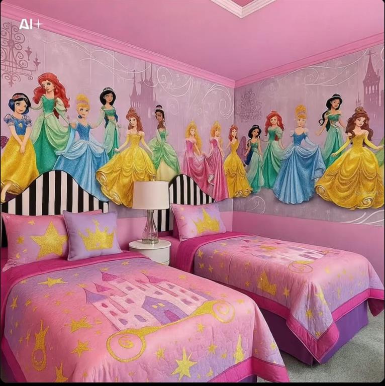 1326 Butterfly Orchid Road Davenport, FL 33837 - Photo 32 of 54 a bedroom with two beds and painting on the wall