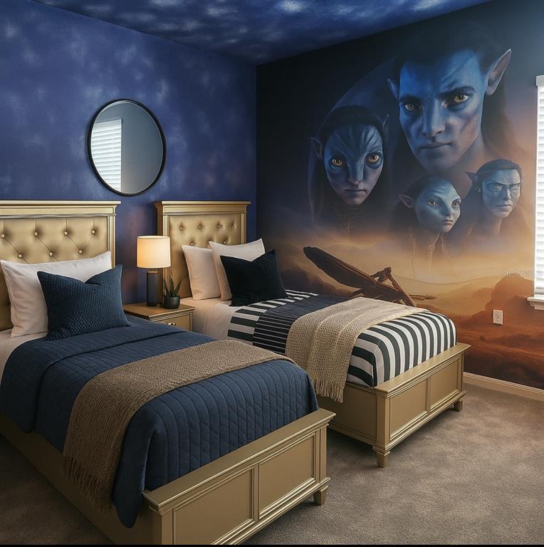 1326 Butterfly Orchid Road Davenport, FL 33837 - Photo 33 of 54 a bedroom with two beds and painting on the wall