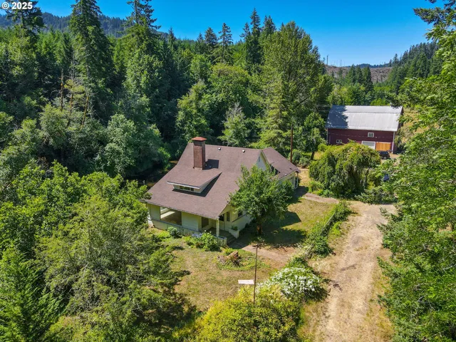 a garden view with a seating space