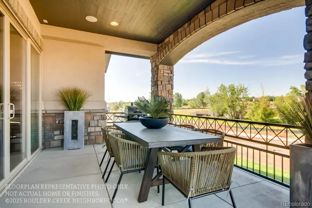 a view of balcony with furniture and outdoor space