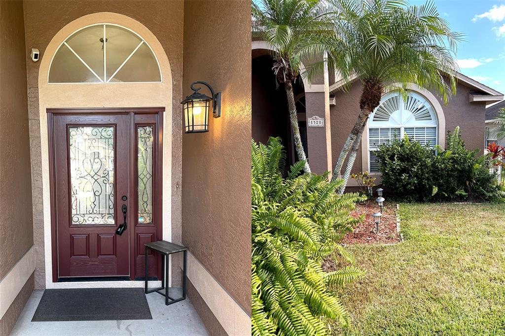 8520 Heyward Road Tampa, FL 33635 - Photo 2 of 12 a front view of a house with a garden