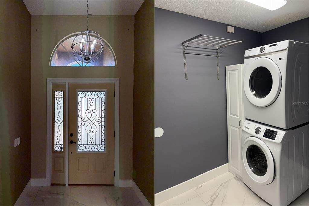 8520 Heyward Road Tampa, FL 33635 - Photo 3 of 12 a view of a hallway with washer and dryer