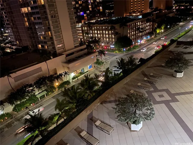 a view of a city with tall buildings