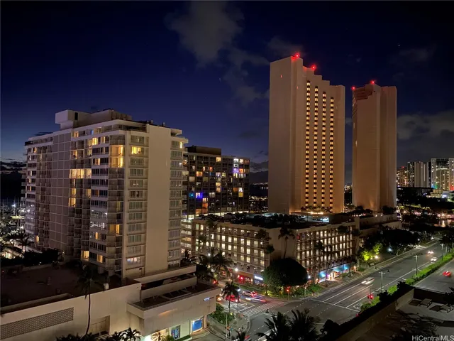 a view of a tall building