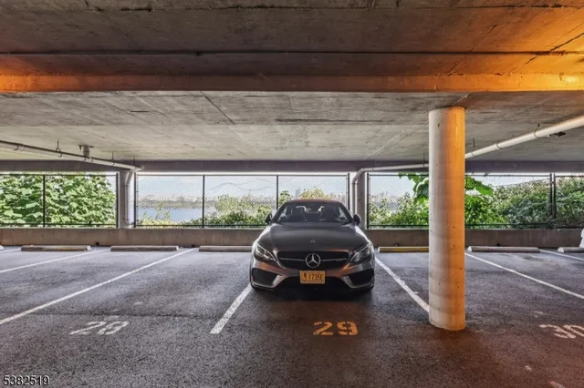 a car parked in front of a building
