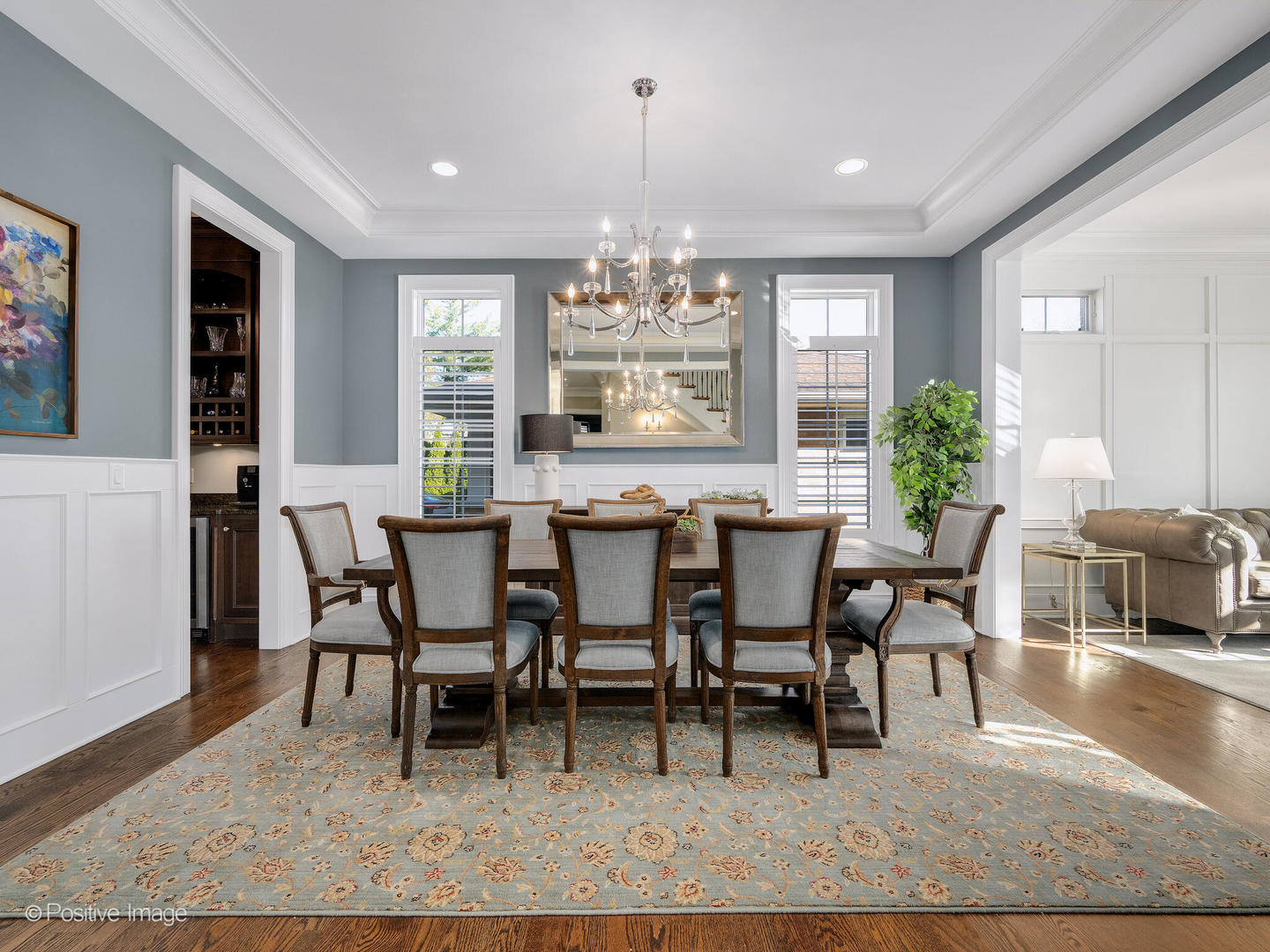 109 East Madison Street Elmhurst, IL 60126 - Photo 9 of 56 a view of a dining room with furniture window and wooden floor