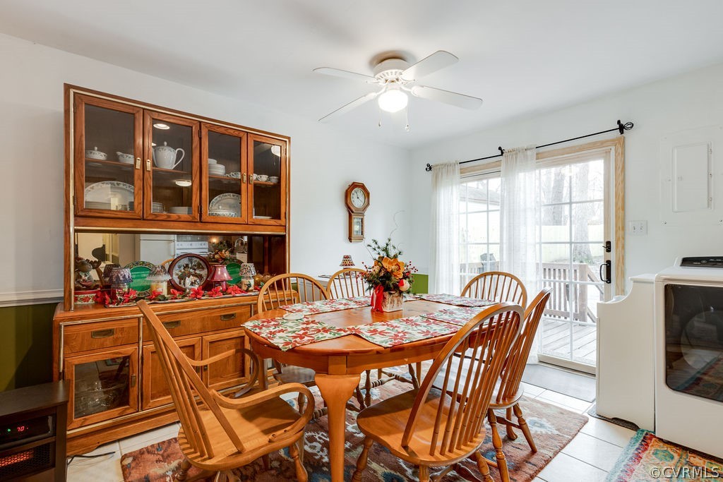 6519 West Road Chesterfield, VA 23832 - Photo 8 of 25 The dining area with chair rail molding and a ceil