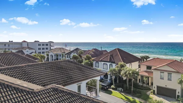 an aerial view of multiple houses