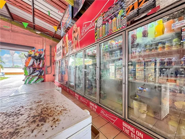 an aerial view of city and lake