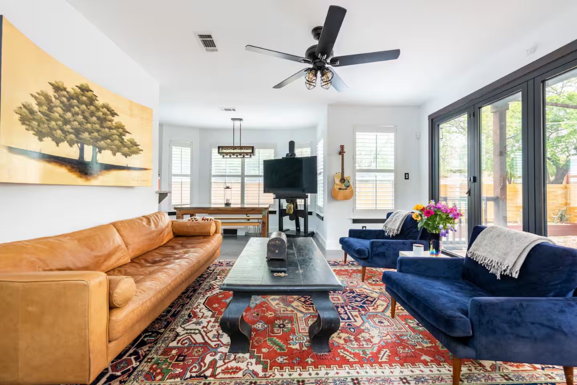 84 Anthony Street Austin, TX 78702 - Photo 6 of 17 a living room with furniture and a flat screen tv