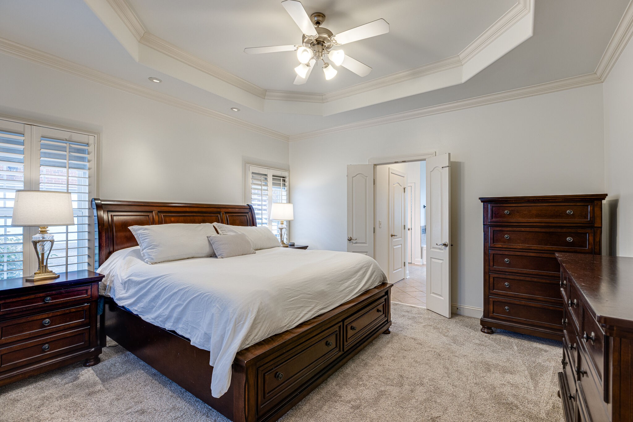 1213 White Rock Road Spring Hill, TN 37174 - Photo 24 of 50 a bedroom with a bed and a ceiling fan