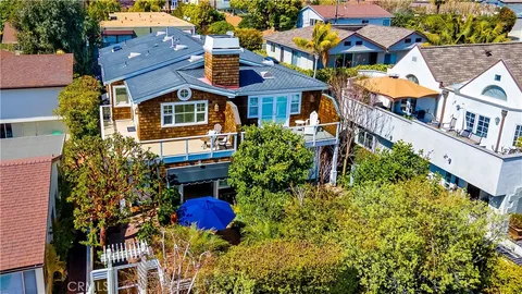 an aerial view of multiple houses